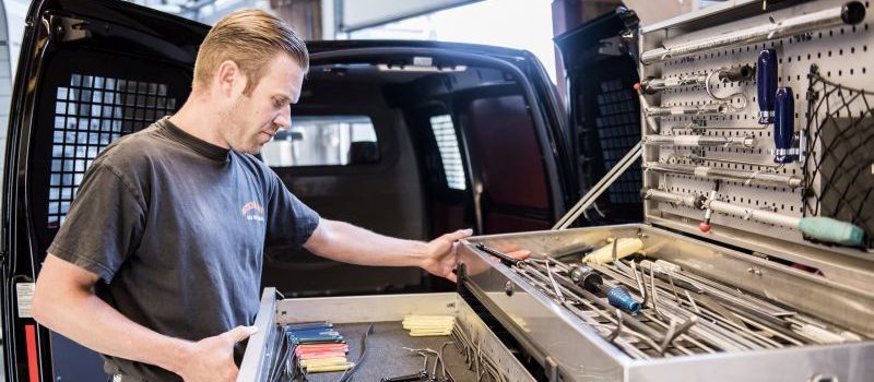 smart repair mobiele bedrijfswagen inrichting